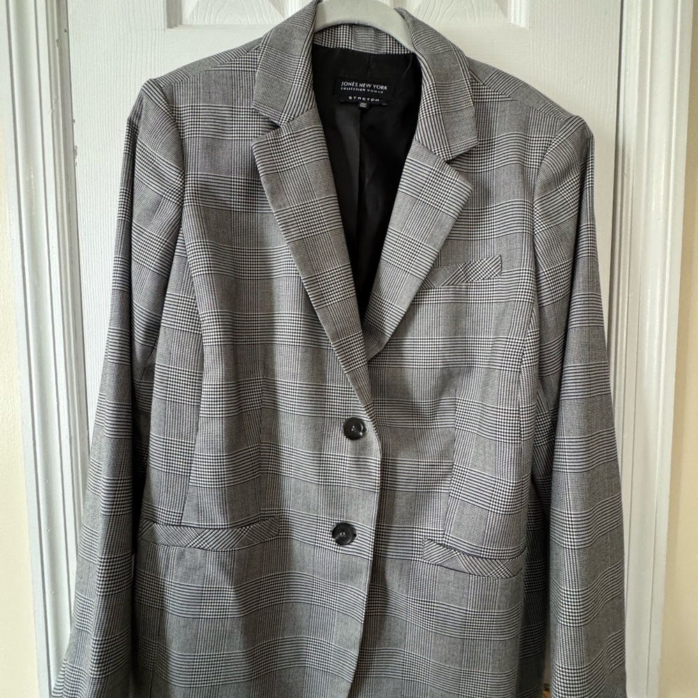 Jones New York Classic houndstooth Blazer